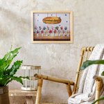 Arte personalizado de madera del jardín de la abuela con marco de fotos