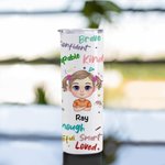 Personalized  Back to School Confident Capable Kid Straight Skinny Tumbler  Back to School Gifts Reusable Water Bottle