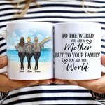 Personalized To The World You Are A Mother Rainbow and Beach Design White Ceramic Mug Gifts