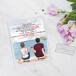 Personalized Mountain Couple Sitting by The Lake I Met You I Love You  Acrylic Plaque Girlfriend Gifts Desk Ornament