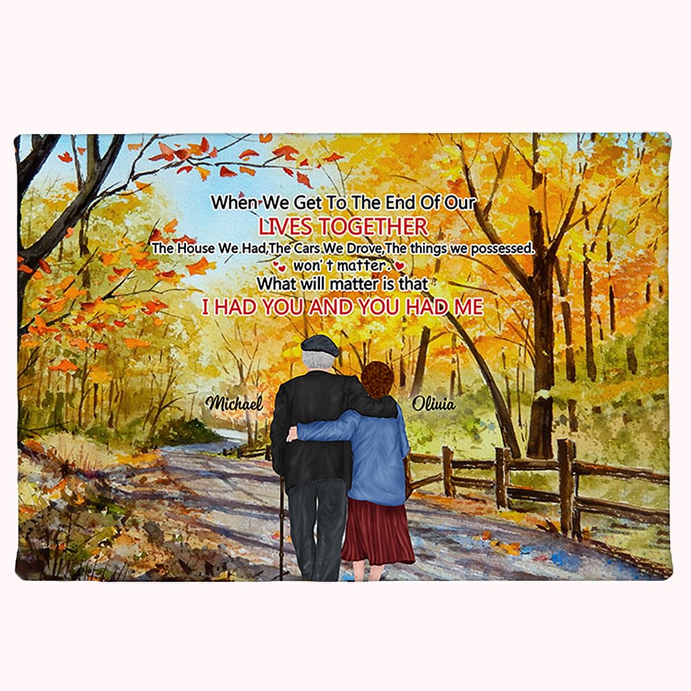 Personnalisé vit ensemble vieux Couple feuilles d'érable affiche sans cadre peinture saint valentin anniversaire mur décor