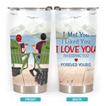 Gepersonaliseerde I'm Keeping You Forever Yours Iceberg Bekijk dit paar op stoelen 20oz Tumbler Couple Gift dagelijks gebruik
