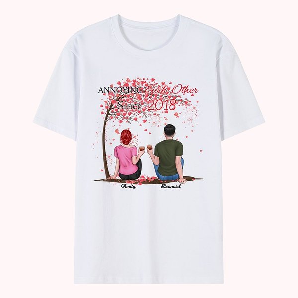 Couple Love Story Tree T-shirt Anniversary
