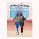 Personalised Mother And Daughter Forever Linked Together Shopping Blanket Gifts For Mom Gifts for Daughter