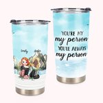 Personalisierte Besties Sitting By The Lake Bird You're My Person 20oz Tumbler Best Friend Gift Freundschaftsgeschenk