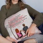 Personalisiertes Kissen, Kissenbezug, Paar, sitzend unter Baum, Blume, Jubel, Freund, Freundin, Geschenke, Sofa-Dekor