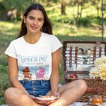 Personalisiertes Strandurlaub-Ferien-Paar Sie und ich T-Shirt Jahrestagsgeschenk