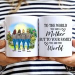 Personalised You Are The World Family Daughter and Mother White Ceramic Mug  Family Gift Coffee Mug