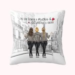 Gepersonaliseerde Forever Love Moeder en Dochters Shopping Day Kussenhoes Sofa Decor