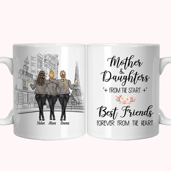 Personalisierte Mutter und Tochter Best Friends Forever 11 Unzen oder 15 Unzen weiße Keramiktasse
