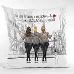 Gepersonaliseerde Forever Love Moeder en Dochters Shopping Day Kussenhoes Sofa Decor