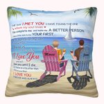 Henkilökohtainen I Love You julistus Seaside Resort Beach Holiday heittää tyynyn kansi Ystävänpäivä lahja makuuhuoneen sisustus