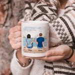 Taza de Cerámica Blanca Personalizada Esposo y Esposa Vacaciones de Verano en la Playa Pareja Dulce Viaje para la Oficina y el Hogar