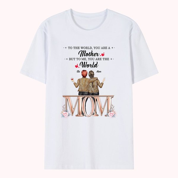 Personalized Best Mother Daughter Shopping Flowers Festival T-shirt Birthday Daily Wear