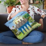Personalized Mother and Daughters from the Start Lakeside Trees Vew Throw Pillow Cover Gift for Mom for Living Room