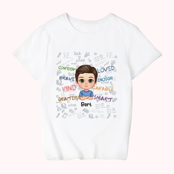 Personalized New Semester Begins School Graffiti Wall Girl Boy Kid T-shirt  Graduation  Daily Wear