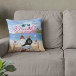 Personalized Are We Drunk Best Friends on Beach Throw Pillow Cover Bestie Gifts for Women Sofa Decor
