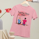 Maglietta personalizzata Last Forever Beautiful Love Cozy Couple T-shirt San Valentino Basic Unisex