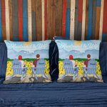 Personalized Husband and Wife Sunflower Garden Countryside Throw Pillow Cover Birthday Gift Home Decoration