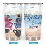 Personalized Together Since This Couple on Chairs Iceberg View 20oz Tumbler Couple Gift Daily Use