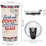 Personalised Besties Envelope Airplane Best Friends 20oz Tumbler Gift for Best Friend for Best Friend Birthday