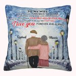 Henkilökohtainen Rakastan sinua ikuisesti ja aina toisiaan vierekkäin heittää tyynyn kansi