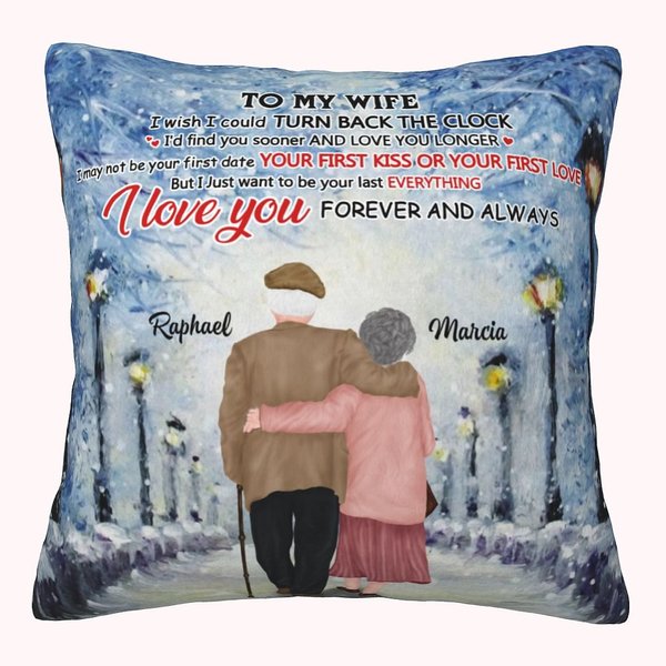 Henkilökohtainen Rakastan sinua ikuisesti ja aina toisiaan vierekkäin heittää tyynyn kansi
