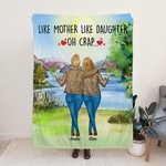 Coperta personalizzata Like Mother Like Daughter Sweet Go Outside Regalo super morbido per la festa della mamma e del ringraziamento