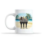 Personalisierter To The World You Are a Mother Beach Vacation Design, weiße Keramiktasse, Muttergeschenke von Tochter