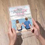 Personalized Mountain Couple Sitting by The Lake I Met You I Love You  Acrylic Plaque Girlfriend Gifts Desk Ornament