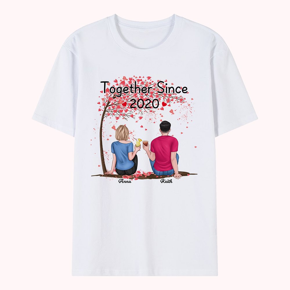 T-shirt personnalisé Last Forever Beautiful Love Cosy Couple T-shirt unisexe de base de la Saint-Valentin