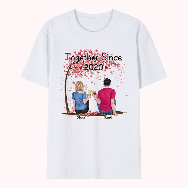 Personalisiertes letztes ewiges schönes Liebes-gemütliches Paar-T-Shirt Valentinstag-grundlegendes Unisex-T-Shirt