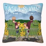Henkilökohtainen Sinä ja minä saimme tämän auringonkukka puutarha pari loma heittää tyynyn kansi Ystävänpäivä lahja sohva sisustus