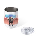 Gepersonaliseerde Moeder en Dochter Beste Vriend Voor Altijd Vanuit Het Hart Dubbele Muur Vacuüm Wijn Tumbler Moederdag Cadeau