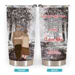 Vaso Personalizado Pareja Vieja Escena de Nieve Invierno Confesión Sincera 20oz Vaso de Cumpleaños para Bebidas Calientes y Frías