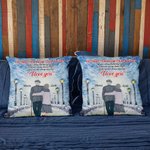 Personalizzato I Love You No matter how old we get each other Side by Side Throw Pillow Cover Romantic Sofa Decor