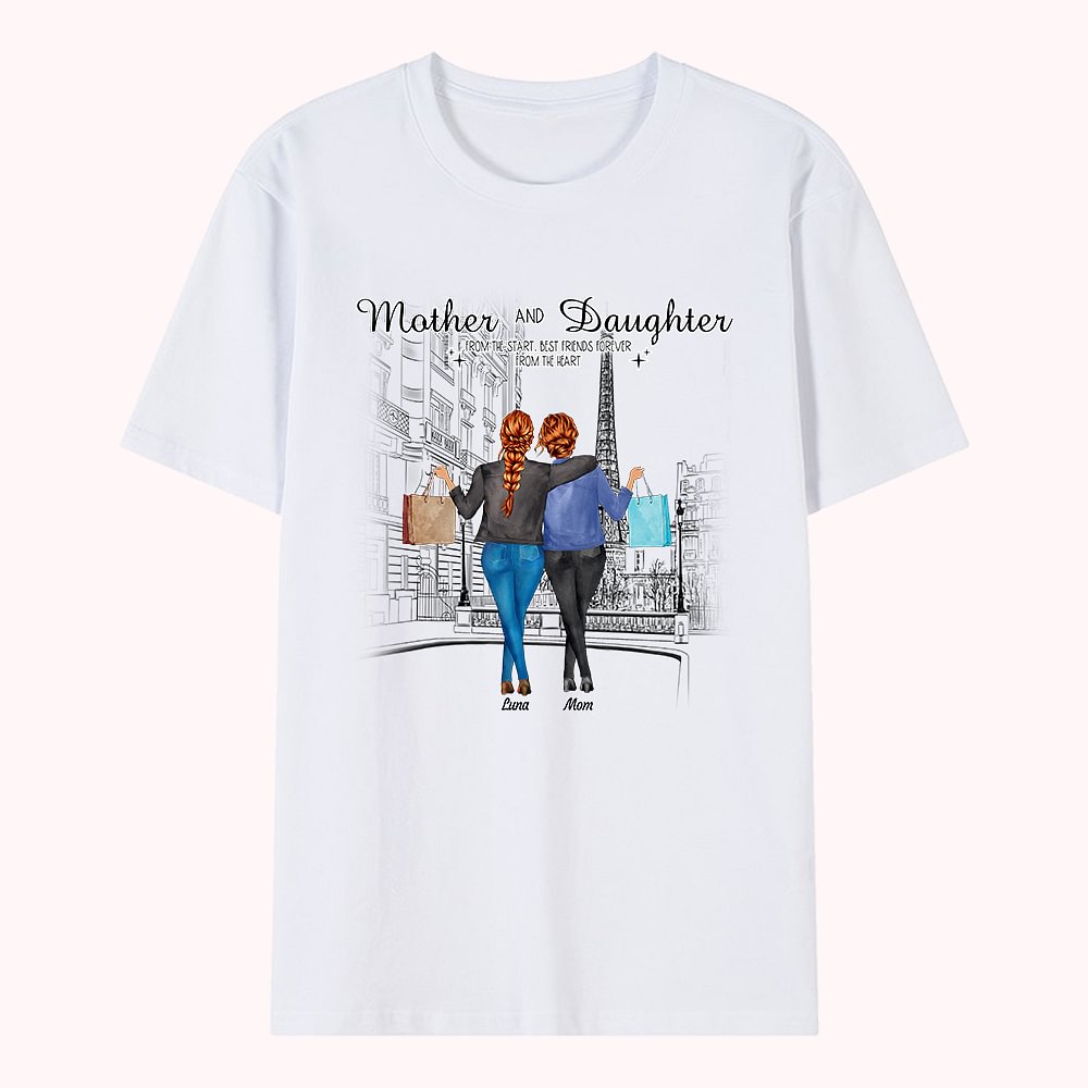 T-shirt d'achat personnalisé de la meilleure maman que l'amour ne sépare jamais City Walk Anniversaire Quotidien