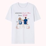 Personalised Together Since This Couple on Chairs Love Each Other T-shirt Birthday Sport