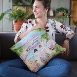 Personalizzato Non sorelle di sangue, ma sorelle di cuore Migliori amiche sulla spiaggia Copri cuscino regalo per amico per il soggiorno