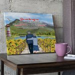 Personalised Side by Side Only One Old Couple Sunflower Love Travel Poster Frameless Painting Birthday Room Decor