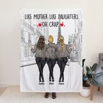 Personalisierte Decke wie Mutter wie Tochter, beste Mutter der Welt, superweich, bestes Geschenk zum Muttertag, Erntedankfest