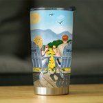 Personalized Annoying Each Other Couple on Chairs with Sunflowers 20oz Tumbler Anniversary Gift Daily Use