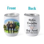 Bicchiere da vino da 12 oz personalizzato Migliore amica per sempre dal cuore Madre e figlia Festa della mamma Regalo per il giorno del ringraziamento