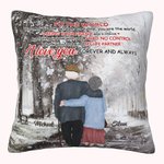 Personalisierte Ich liebe dich für immer und immer Großeltern Winter Schnee werfen Kissen Abdeckung Frau Ehemann Home Decoration