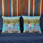 Henkilökohtainen aviomies ja vaimo Travel Partners for Life kesäloma heittää tyynyn kansi vuosipäivä lahja sohva sisustus