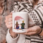 Personalized Love Tree You and Me Couple His and Her White Ceramic Mug with Name  Anniversary Birthday Gift for Couple