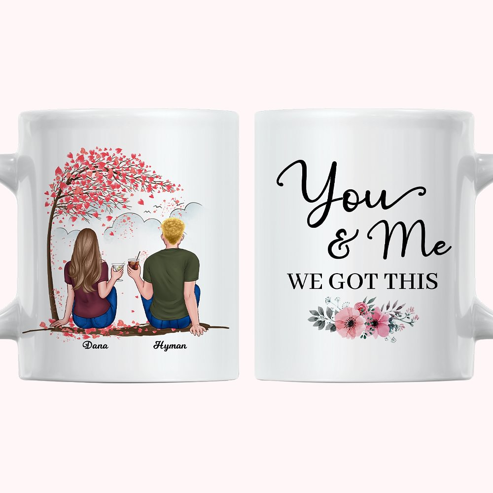 Tasse en céramique blanche personnalisée avec nom Anniversaire Cadeau d'anniversaire pour couple