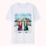 Personalised Besties Sitting On The Wooden Bridge You're My Person T-shirt Gift for Best Friend Travel Happy Birthday Gift