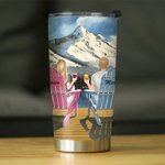 Personalizzato You and Me We Got This Coppia di montagne innevate su sedie da spiaggia Design Tumbler da 20 once Regalo di San Valentino per bevande c