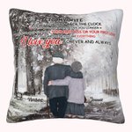 Personalized To My Wife I Wish I Could Turn Back The Clock Couples Wife and Husband Throw Pillow Cover